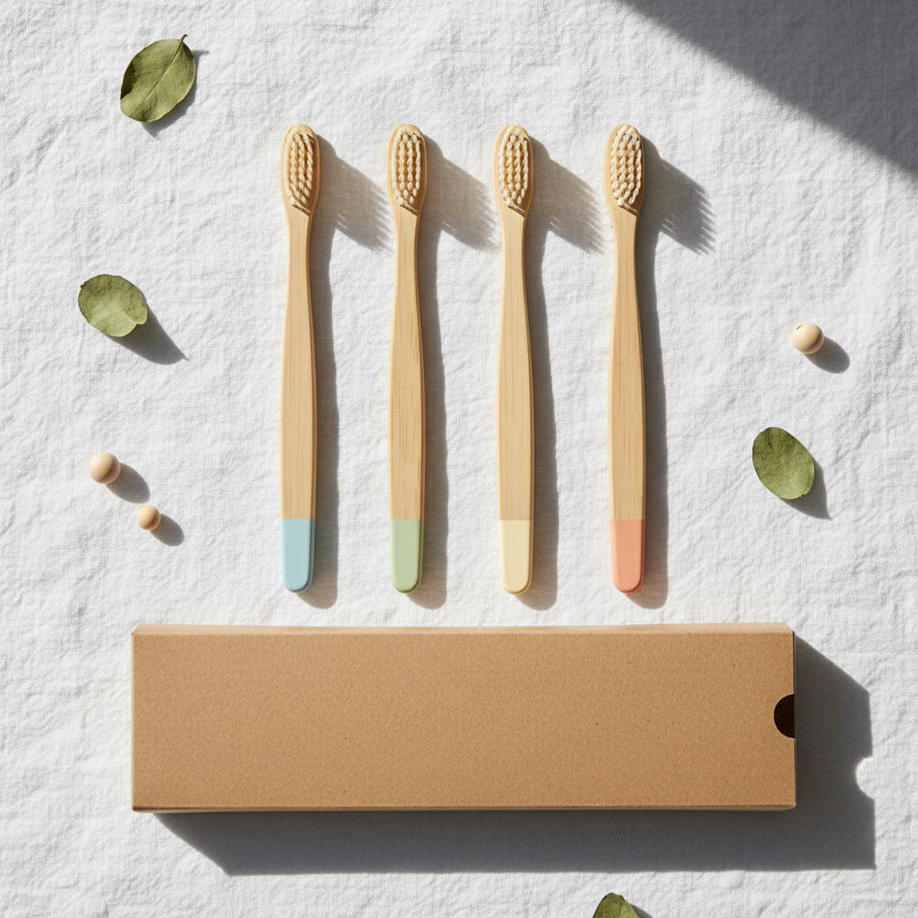Bamboo Toothbrush Set (4 Pack)